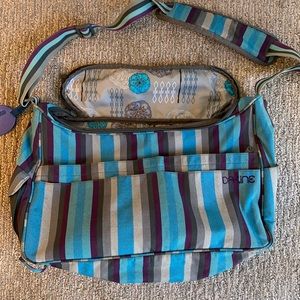 Striped travel bag